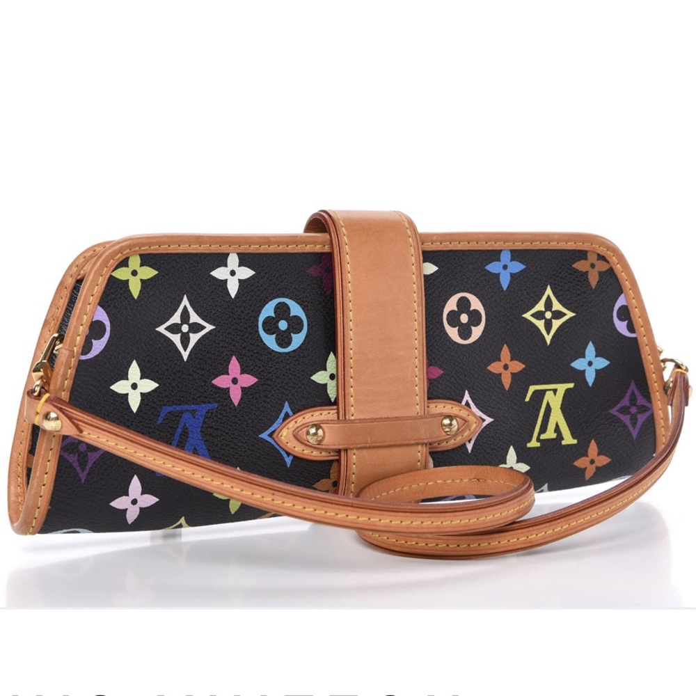 Louis Vuitton Shirley Murakami Monogram Multicolor Crossbody Bag Clutch Purse - Picture 4 of 13